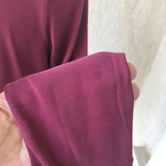 Antho Alya Plum Strappy Wrap Front Long Sleeve Top - Picture 7 of 7